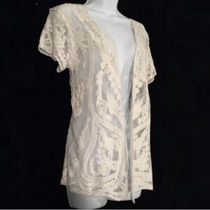 NWT Stitch Fix Pixley Ashton Crochet LACE kimono